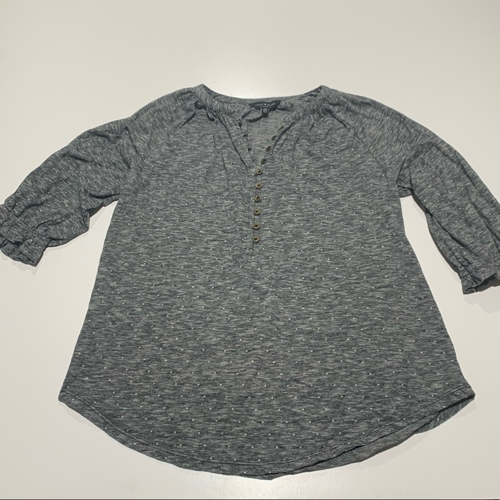 2/$20 Lucky brand heathered gray top
